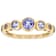 Blue Tanzanite Band Ring In 18K Gold Over Sterling Silver 0.94ctw