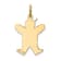 14k Yellow Gold Satin Boy with Hat Kid Charm