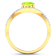1.29ctw Green Peridot and Diamond 14K Yellow Gold Halo Ring