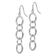 Rhodium Over 14k White Gold Diamond-Cut Circle Dangle Earrings