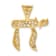 14k Yellow Gold Brushed and Diamond-Cut Filigree Chai Pendant