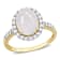 Moonstone and Diamond 14K Yellow Gold Ring 3.02ctw