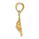 14k Yellow Gold Satin Diamond-Cut Sun Pendant