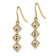 14K Yellow Gold and Rhodium Over 14K Yellow Gold Fancy Diamond-Cut
Dangle Earrings