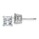 Rhodium Over 14K White Gold 1.50ct. 5.0mm Princess G H I True Light
Moissanite Earrings