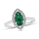 Emerald and Diamond Ring in 14k White Gold 1.37ctw