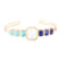 Barse Mother-Of-Pearl, Lapis Lazuli And Turquoise Cuff Bracelet In Bronze