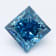 2.17ct Deep Blue Princess Cut Lab-Grown Diamond SI2 Clarity GIA Certified