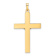 14K Two-tone Gold Solid Polished INRI Crucifix Pendant