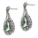 Sterling Silver Antiqued with 14K Accent Diamond and Prasiolite Earrings
