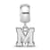 Sterling Silver Rhodium-plated LogoArt University of Memphis Small Bead