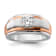 14K Two-tone Rose and White Gold Lab Grown Diamond SI1/SI2, G H I, Men's Ring
