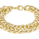 Woven Curb Link Bracelet In 18K Gold Over Bronze