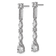 Rhodium Over Sterling Silver Polished Fancy Cubic Zirconia Drop Post
Dangle Earrings