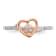 14K Two-tone White and Rose Gold First Promise Heart Cluster Diamond
Promise/Engagement Ring 0.11ctw