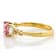 Pink and Colorless Moissanite 14k Yellow Gold Over Sterling Silver Ring
1.02ctw DEW