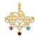 14k Yellow Gold GRANDMA Birthstone Charm Holder Pendant