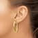 14k Yellow Gold Polished 1 7/16" Knife Edge Oval Hoop Earrings