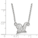Rhodium Over Sterling Silver MLB LogoArt Milwaukee Brewers Pendant Necklace