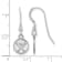 Rhodium Over Sterling Silver NHL Buffalo Sabres LogoArt Dangle Earrings