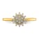 14K Yellow Gold Lab Grown Diamond SI1/SI2, G H I, Cluster Ring