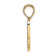 14k Yellow Gold Script Letter M Initial Pendant