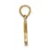 14k Yellow Gold Polished Block Letter X Initial Pendant