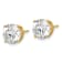 14K Yellow Gold 4ct. 8.0mm Round G H I True Light Moissanite Screwback Earrings