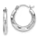Polished Hinged Hoop Earrings In 14K White Gold