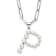 Rhodium Over Sterling Silver 3-5.5mm Freshwater Cultured Pearl LETTER P
18-inch Necklace