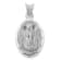 Rhodium Over 14K White Gold Our Lady of Guadalupe Semi-solid Oval Pendant