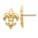 14k Yellow Gold Small Fleur-De-Lis Stud Earrings