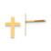 14k Yellow Gold Children's Cross Stud Earrings