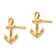 14k Yellow Gold Anchor Stud Earrings