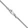 Rhodium Over 14k White Gold 1.25mm Solid Spiga 14 Inch Chain