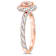 Morganite and Diamond 14K Rose Gold Ring 1.09ctw