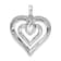 Rhodium Over 14k White Gold Diamond Entwined Heart Pendant
