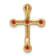 14k Yellow Gold Ruby Cross Chain Slide