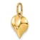 14k Yellow Gold 3D Polished and Diamond-Cut Puffed Heart pendant