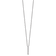 Rhodium Over Sterling Silver Polished Cubic Zirconia Bar Necklace