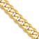 14k Yellow Gold 9.5mm Solid Flat Beveled Curb 22 Inch Chain