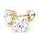 Lab-Grown Diamond Solitaire Stud Earrings 3.00ctw In 10K Yellow Gold