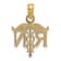 14k Yellow Gold RN Registered Nurse Pendant