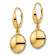 14k Yellow Gold and 14k White Gold Polished Diamond-Cut Round Criss
Cross Dangle Earrings
