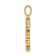 14K Yellow Gold Diamond Letter E Initial Pendant