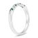 0.25ctw Emerald and Diamond Wedding Band Ring in 14k White Gold
