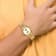 LogoArt University of Iowa Pro Gold-tone Gents Watch