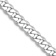 Rhodium Over 14k White Gold 8.5mm Solid Flat Beveled Curb 22 Inch Chain
