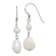 Sterling Silver Polished Baroque and Semi-Round Freshwater Cultured
Pearl Dangle Earrings