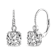 CZ Drop Earrings In Sterling Silver